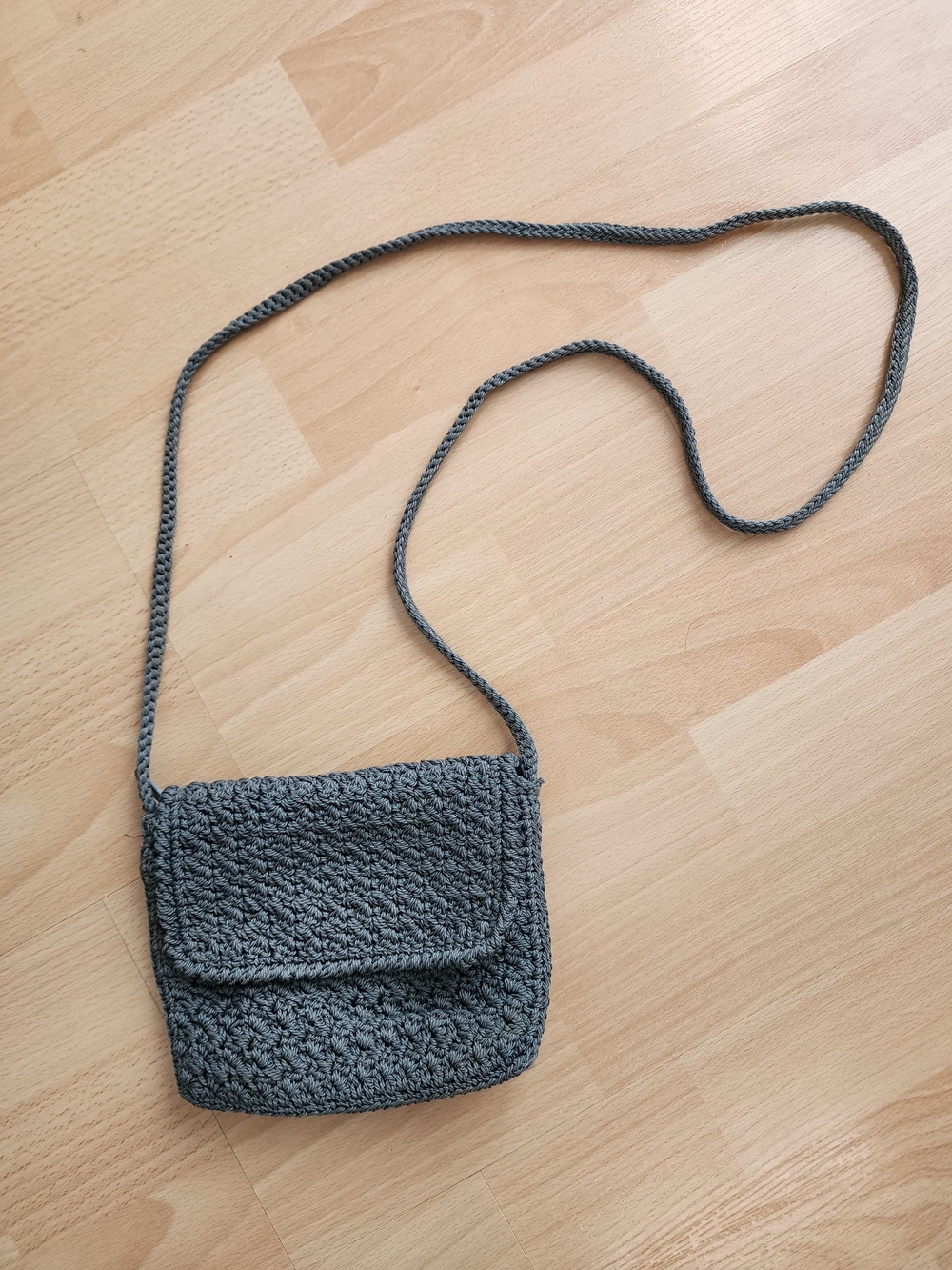 Gray Crochet Crossbody Bag - Women Bags